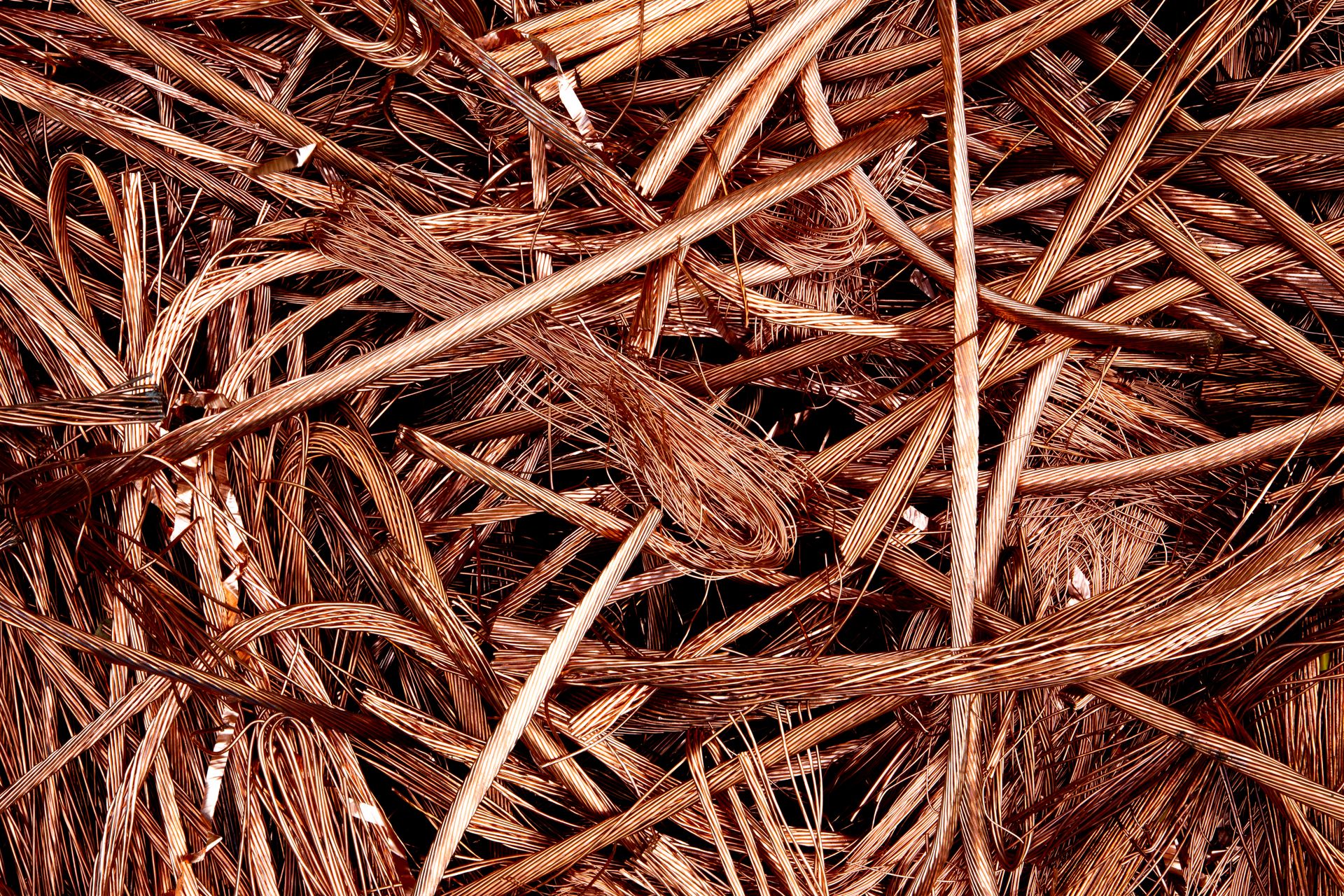 Copper wire prepared for recycling