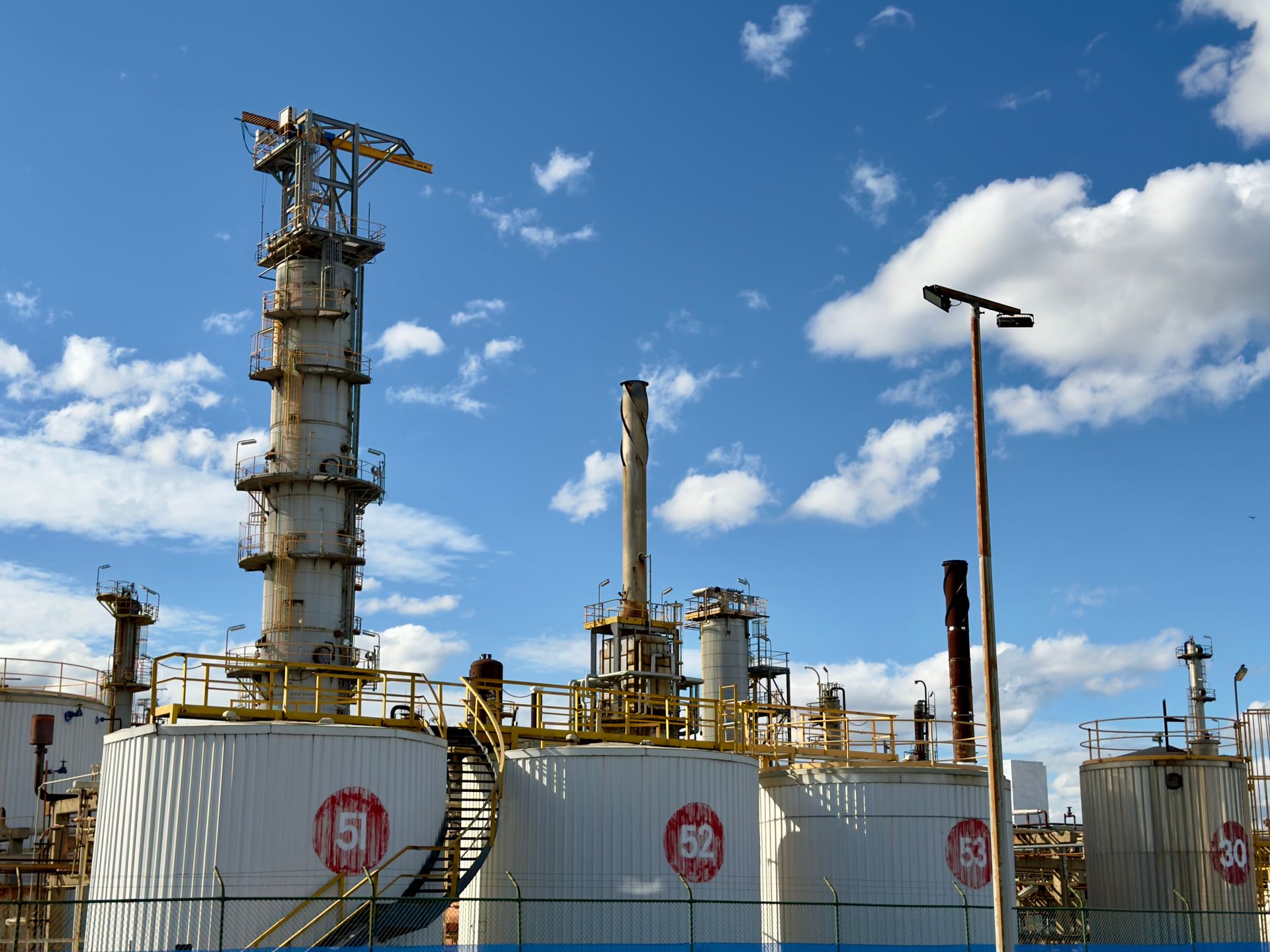 Industrial petroleum storage and processing infrastructure